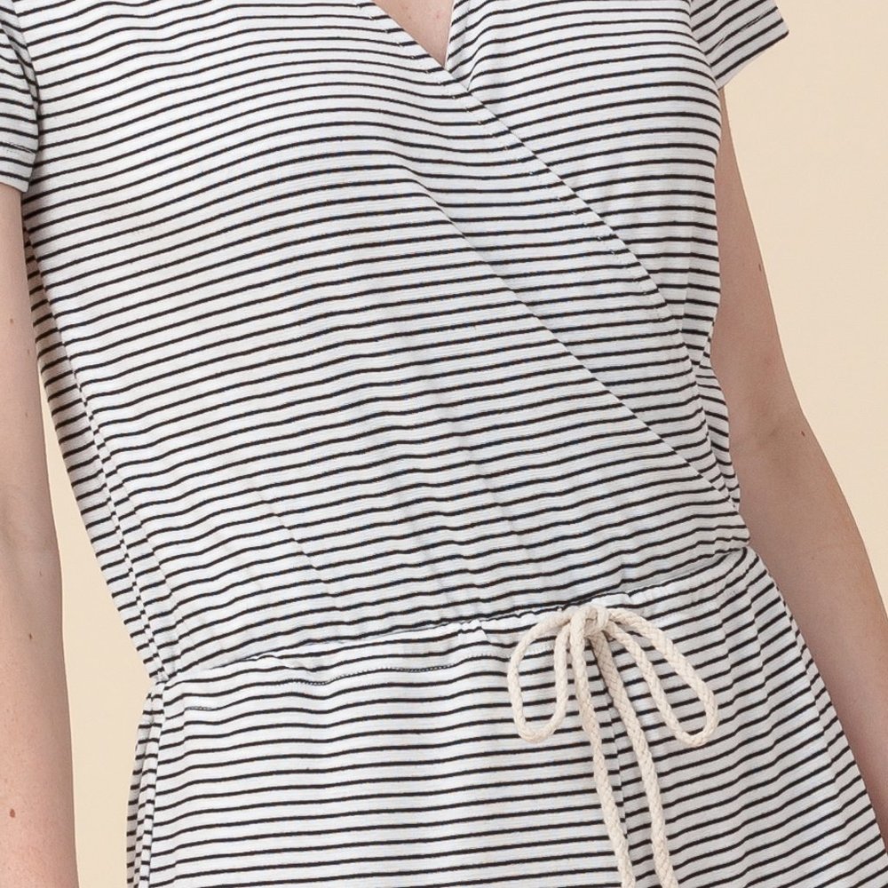 NWT!❤️ Short Sleeve Wrap Front Wide Leg Jumpsuit - Picture 3 of 7